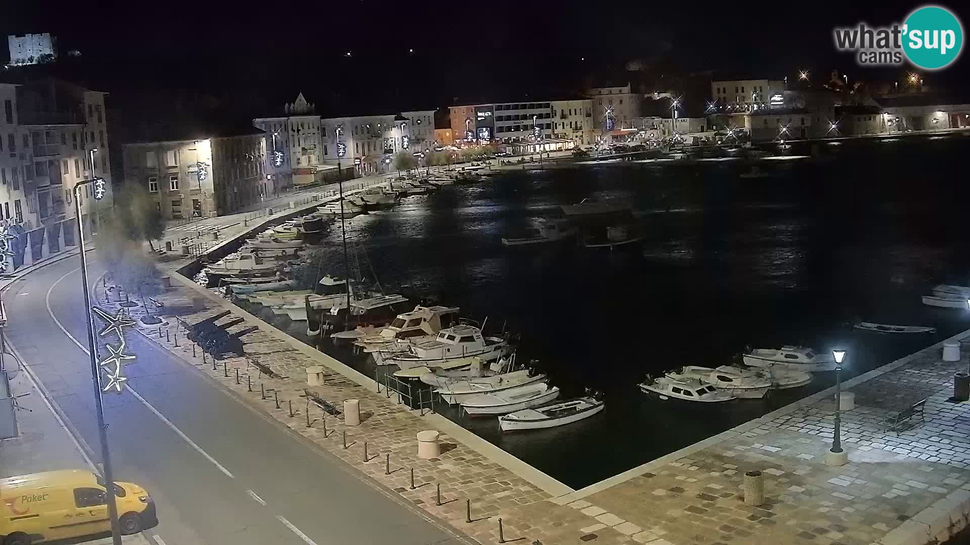 Livecam Senj – Vue panoramique de Senj riva