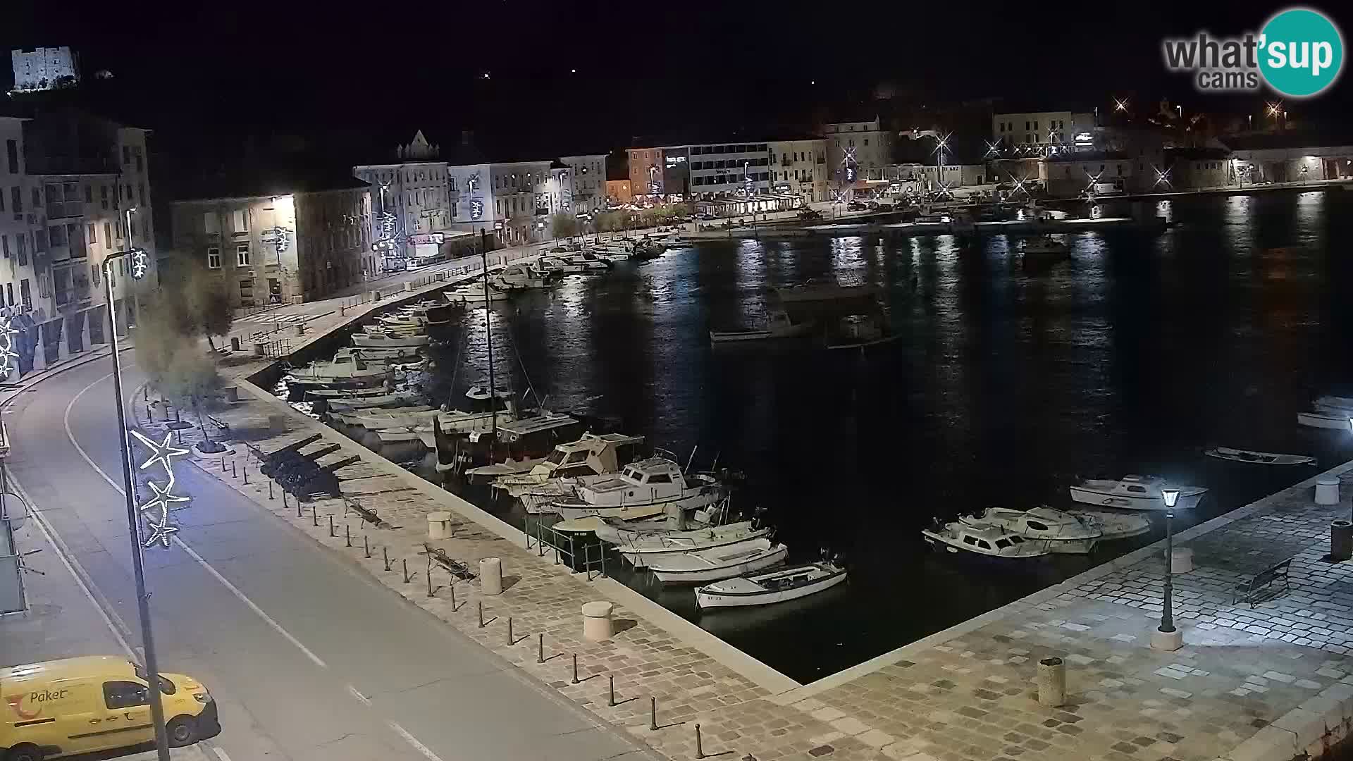 Webcam Senj – Panoramablick auf die Riva Senj