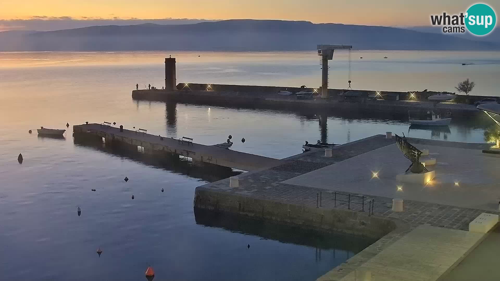 Livecam Senj – Vue panoramique de Senj riva
