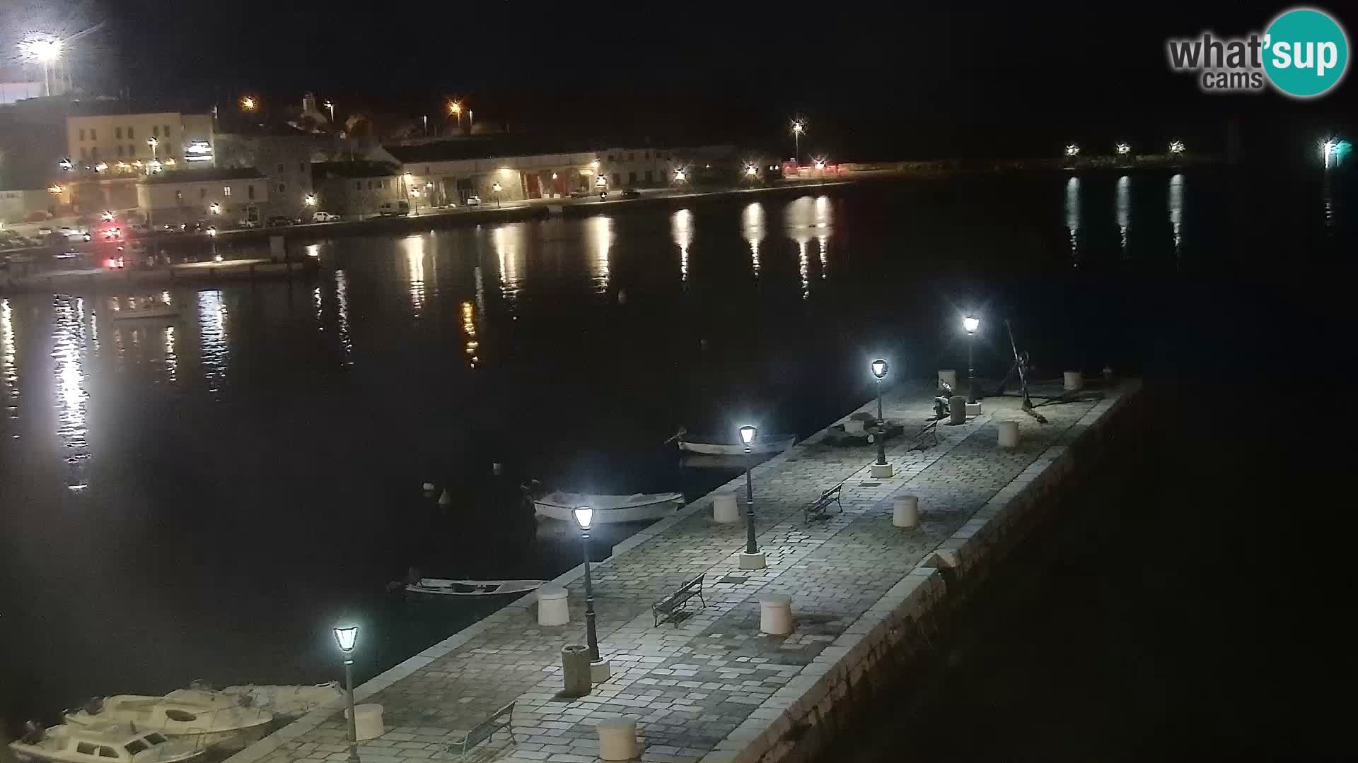 Livecam Senj – Vue panoramique de Senj riva