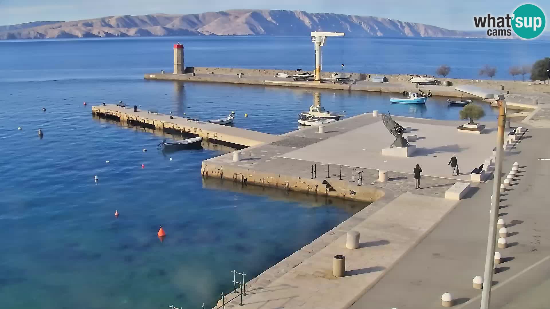 Kamera u živo Senj – Panoramski pogled na senjsku rivu