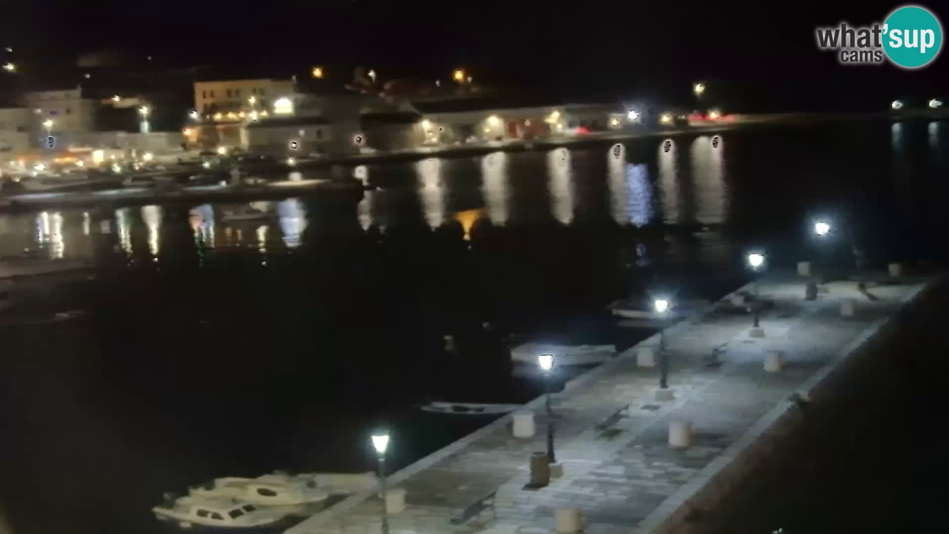 Livecam Senj – Vue panoramique de Senj riva