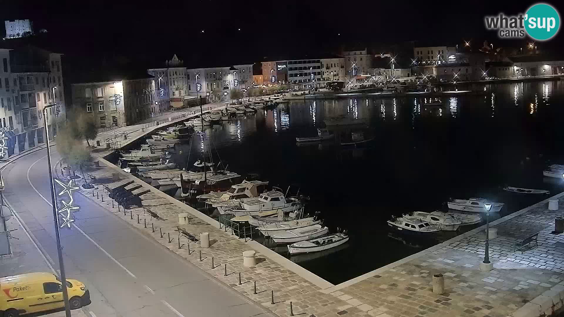 Webcam Senj – Panoramablick auf die Riva Senj