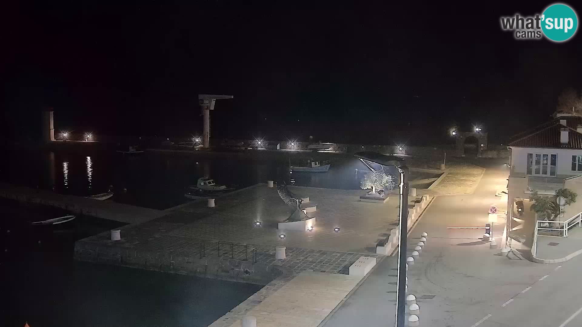 Livecam Senj – Vue panoramique de Senj riva