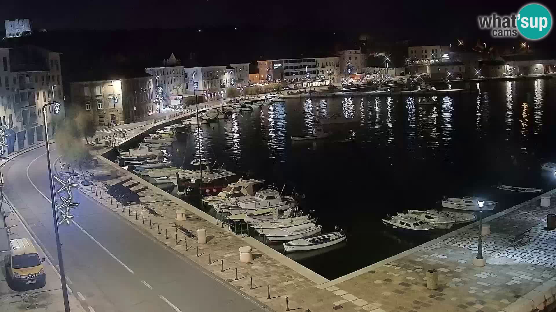 Livecam Senj – Vue panoramique de Senj riva