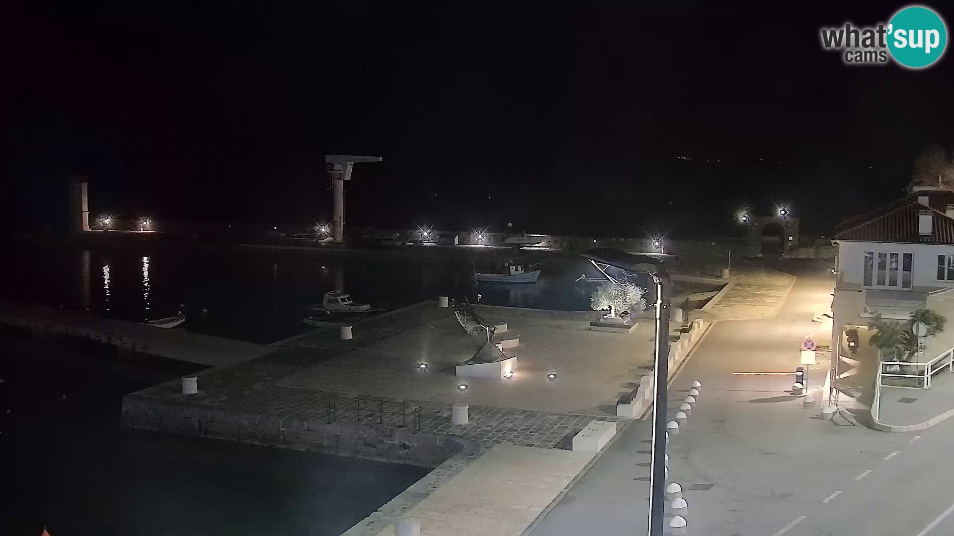 Webcam Senj – Panoramablick auf die Riva Senj