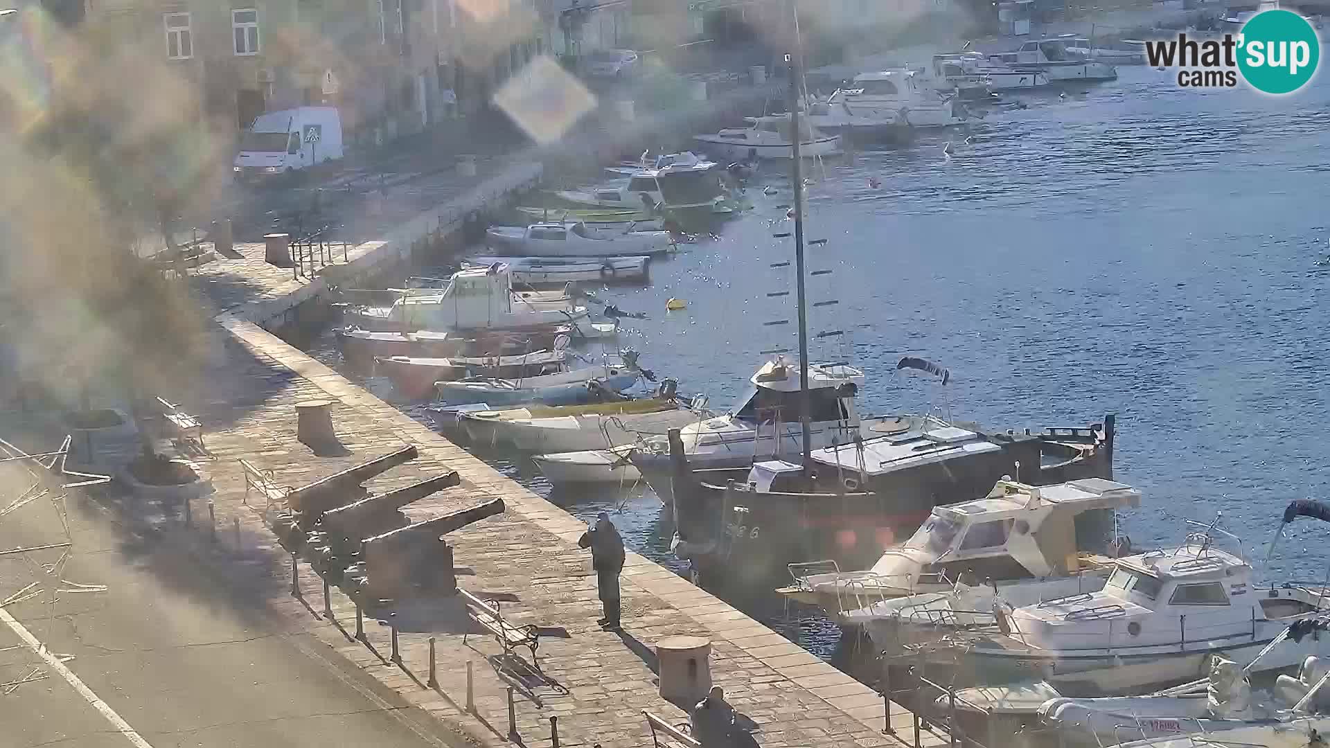 Webcam Senj – Panoramablick auf die Riva Senj