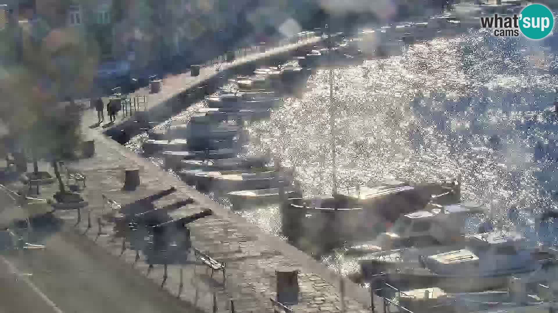 Livecam Senj – Vue panoramique de Senj riva