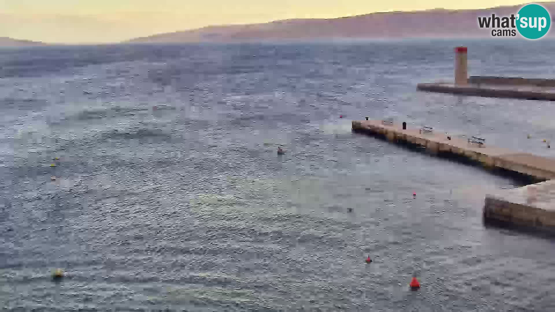Webcam Senj – Panoramablick auf die Riva Senj