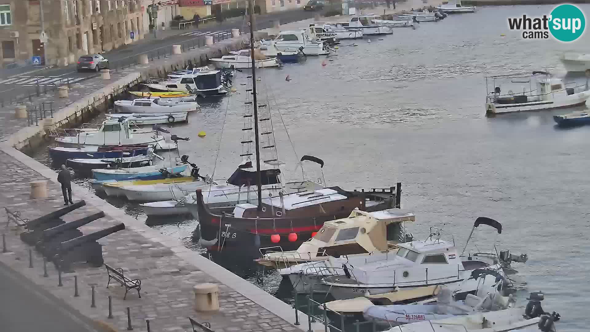 Livecam Senj – Vue panoramique de Senj riva