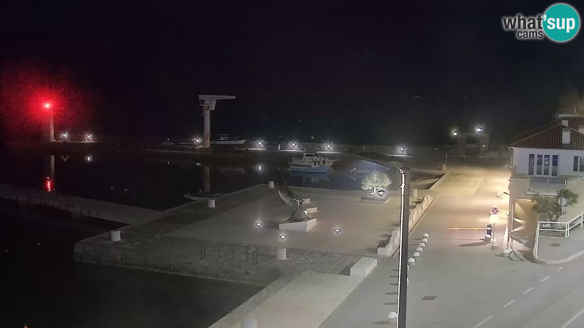 Livecam Senj – Vue panoramique de Senj riva