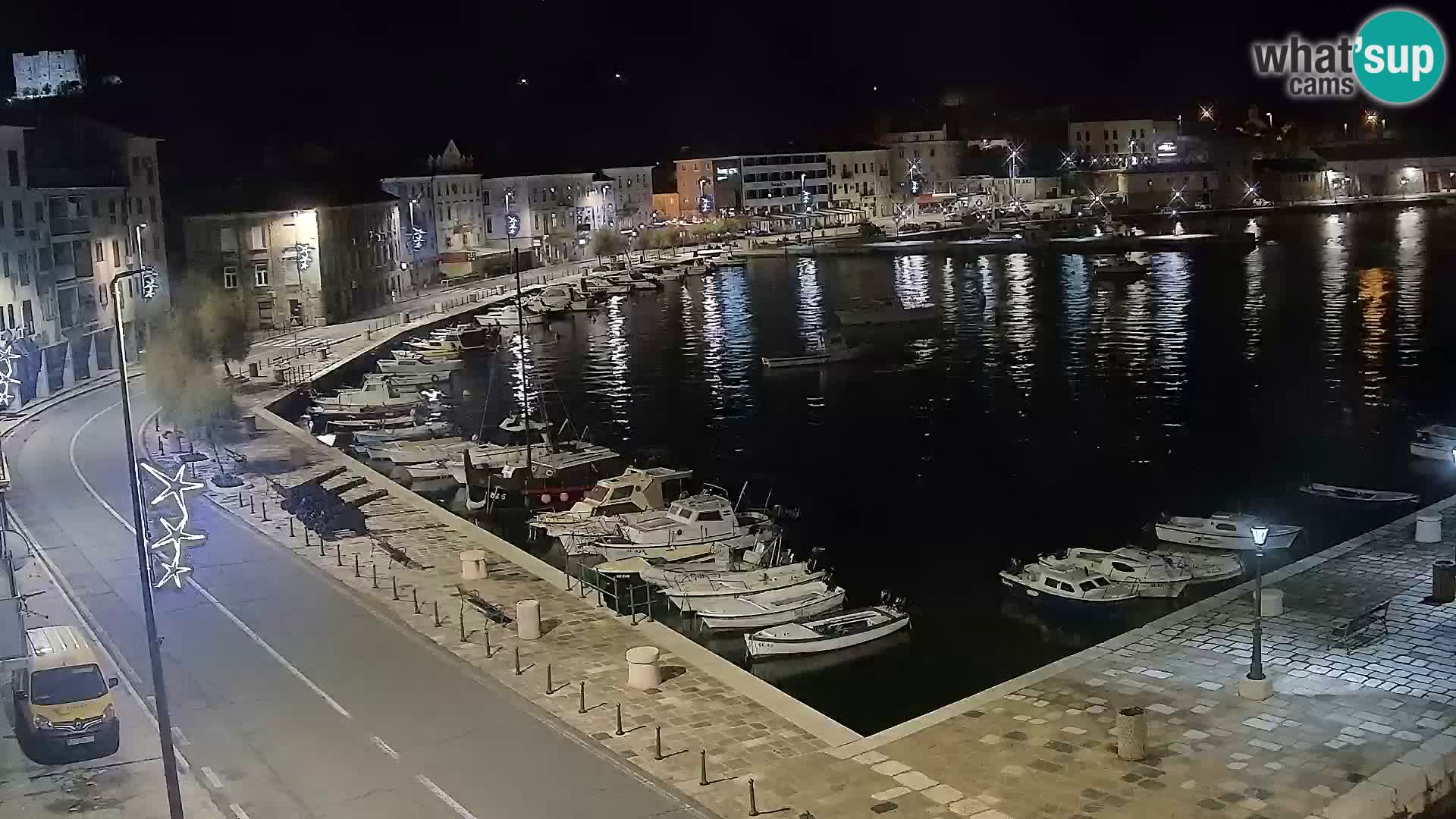 Webcam Senj – Panoramablick auf die Riva Senj