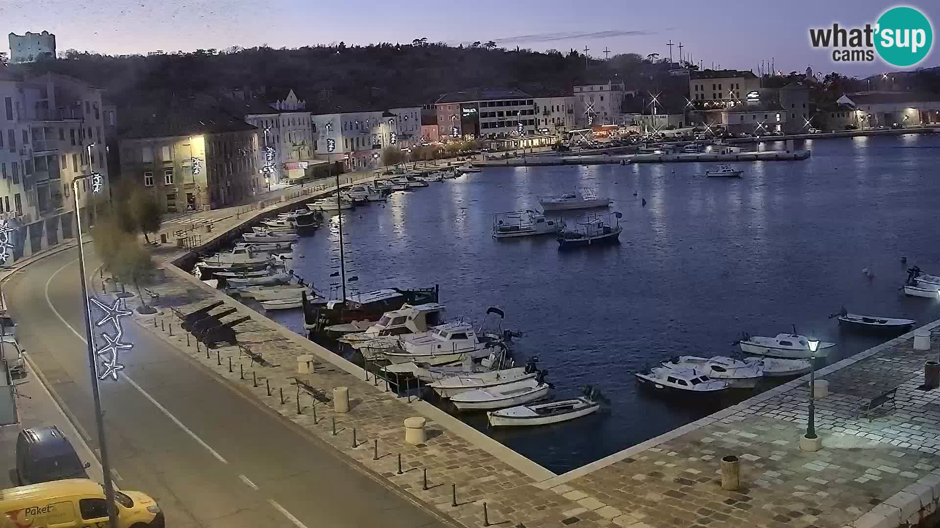 Webcam Senj – Panoramablick auf die Riva Senj