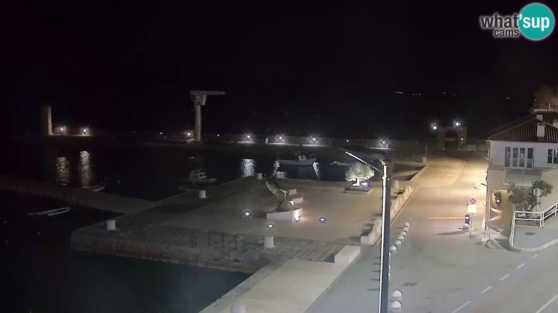 Livecam Senj – Vue panoramique de Senj riva