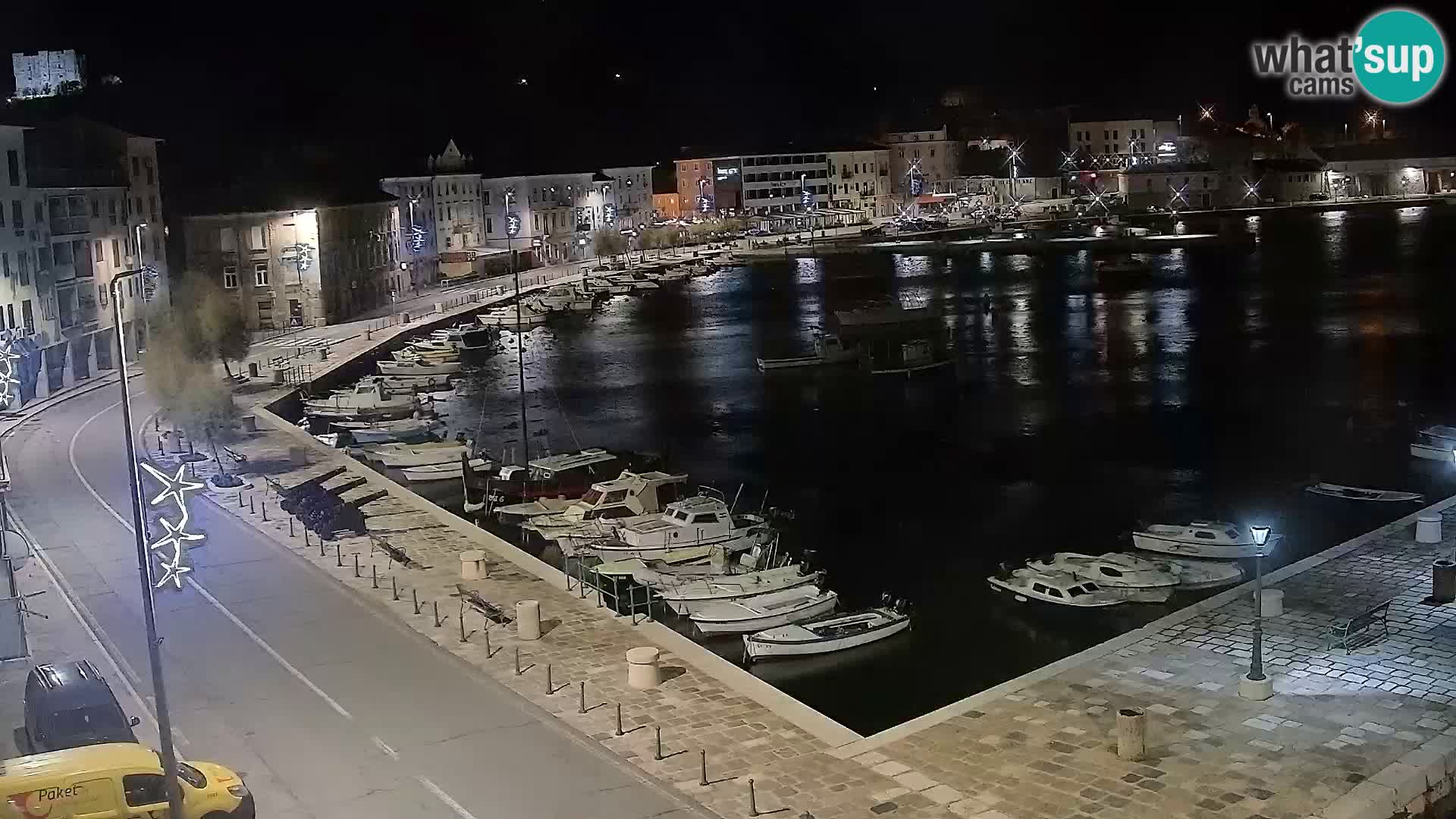 Webcam Senj – Panoramablick auf die Riva Senj