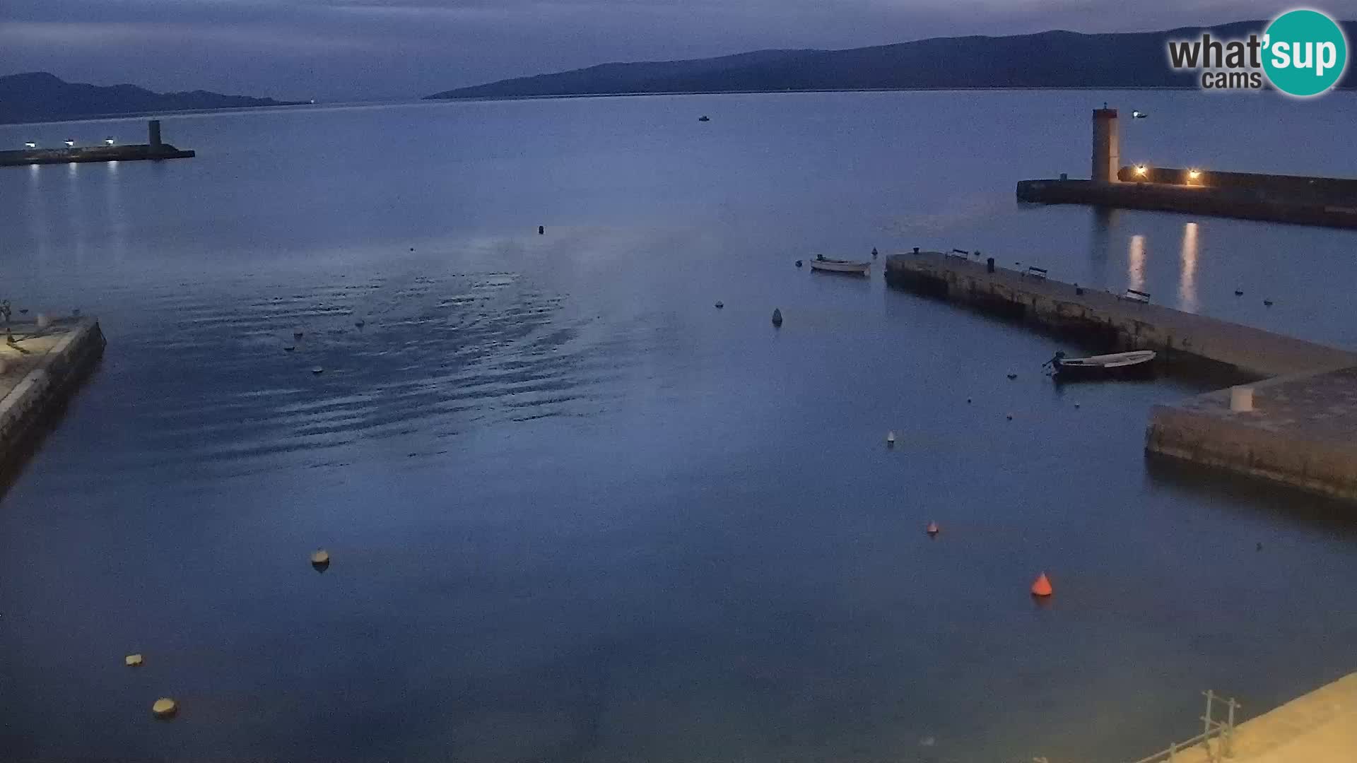 Webcam Senj – Panoramablick auf die Riva Senj