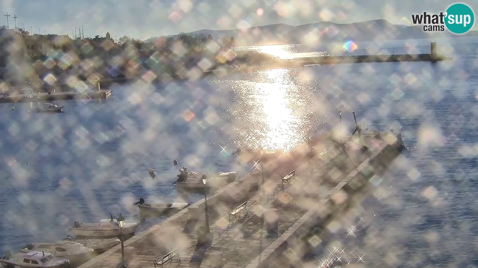 Livecam Senj – Vue panoramique de Senj riva