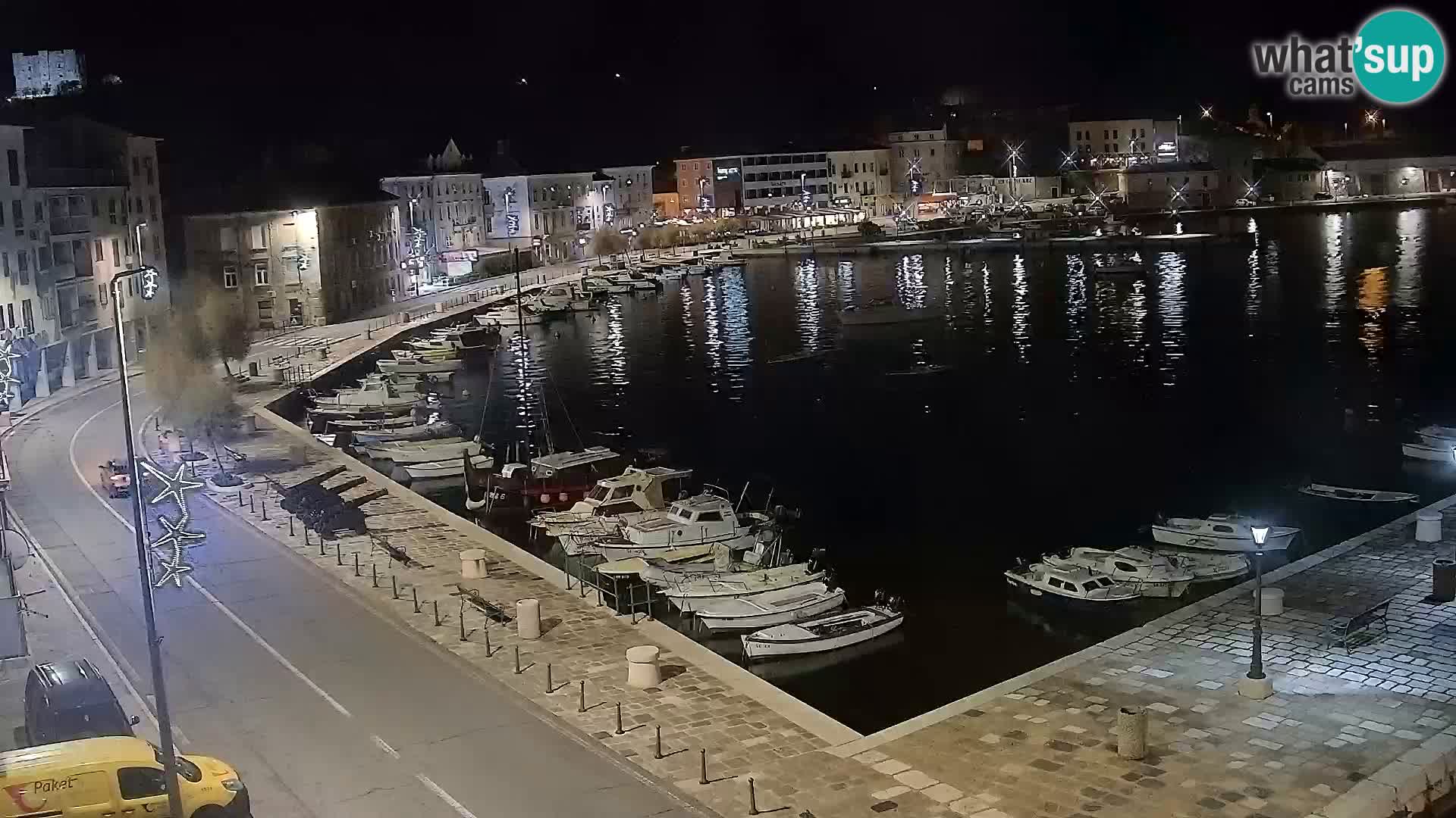 Webcam Senj – Panoramablick auf die Riva Senj