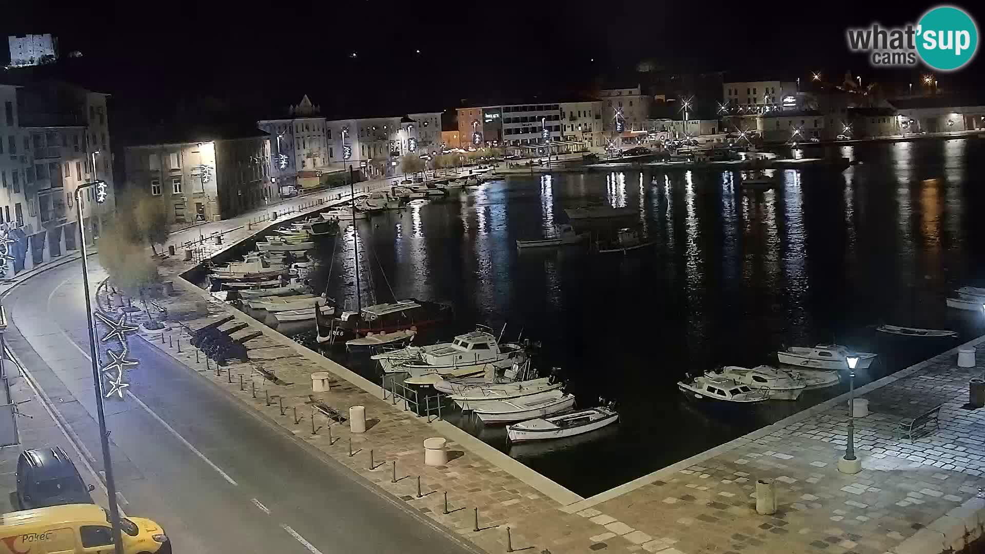 Webcam Senj – Panoramablick auf die Riva Senj