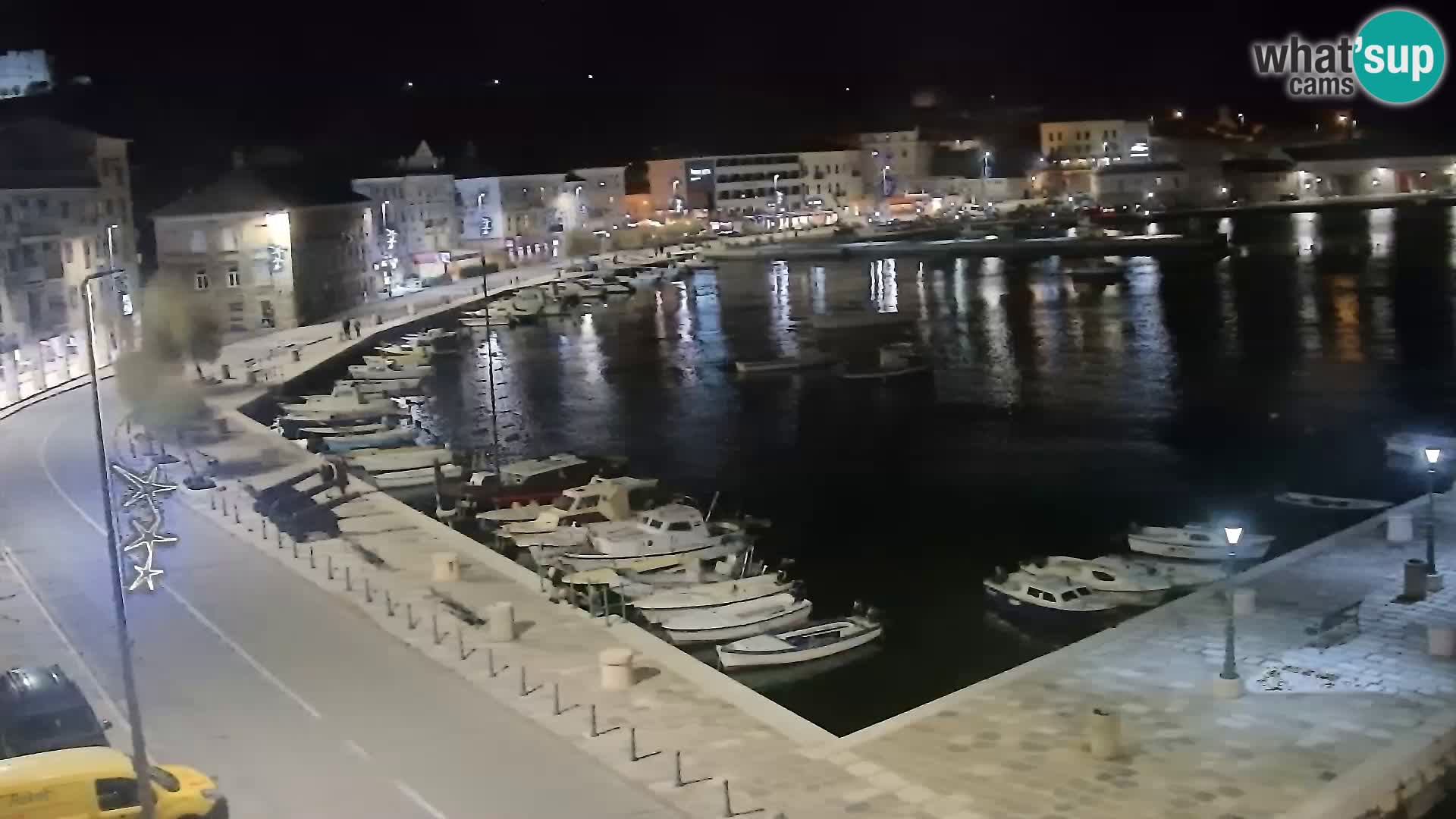 Webcam Senj – Panoramablick auf die Riva Senj