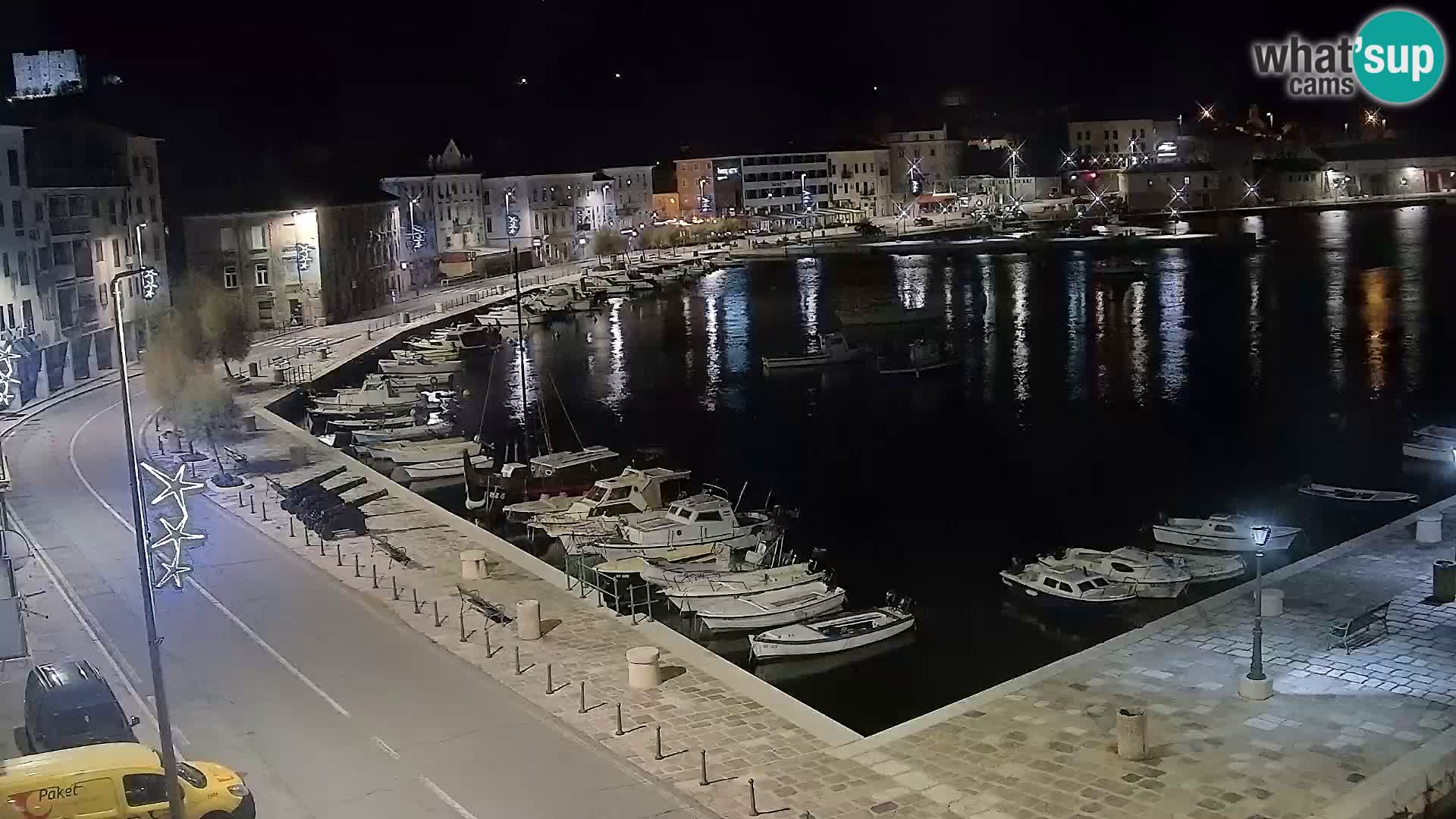 Webcam Senj – Panoramablick auf die Riva Senj