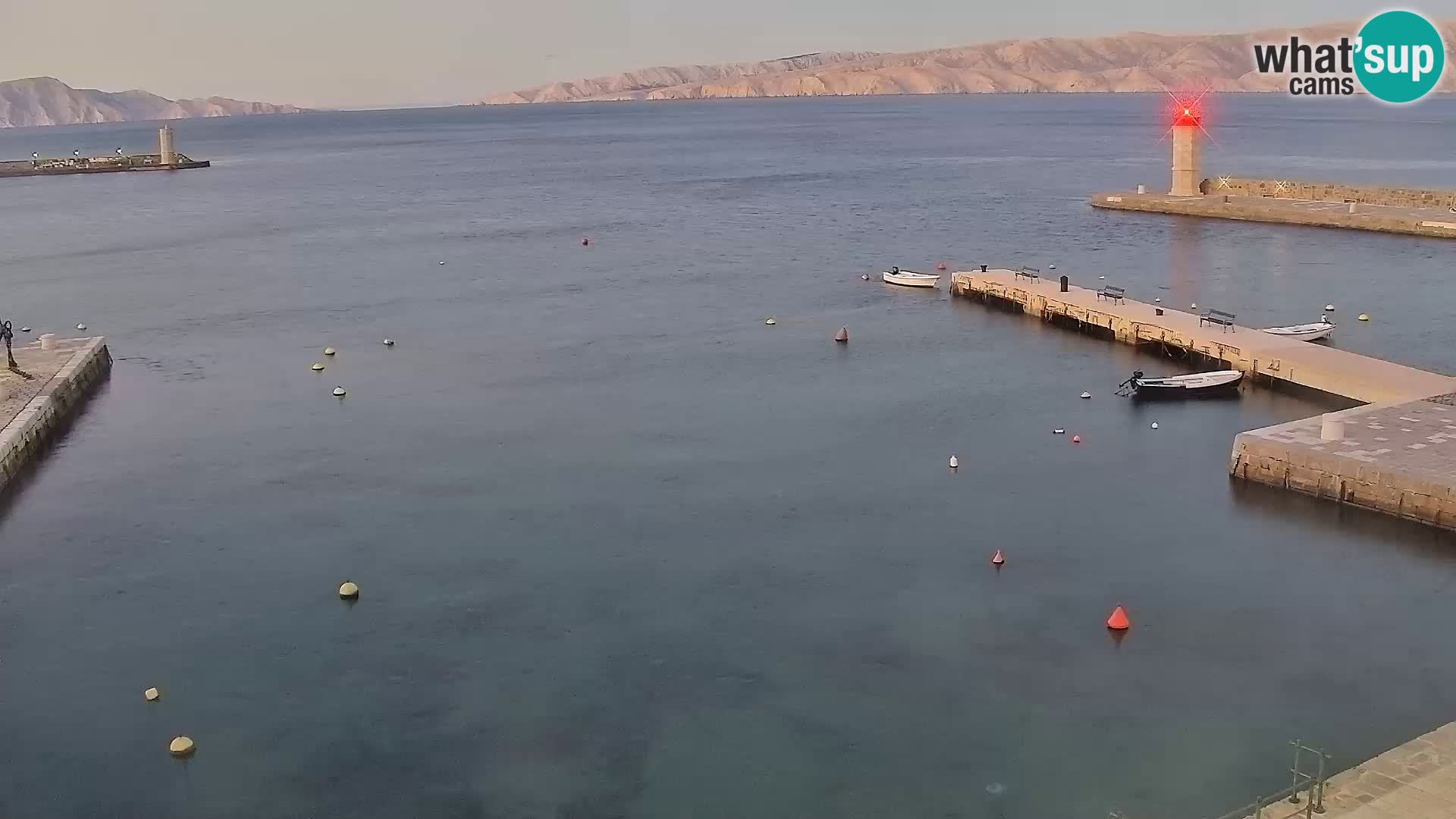 Livecam Senj – Vue panoramique de Senj riva