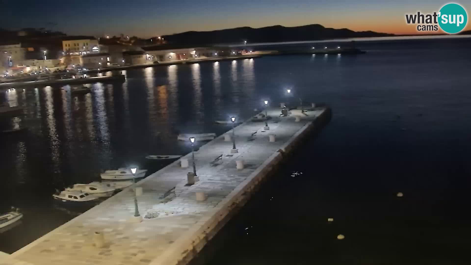 Livecam Senj – Vue panoramique de Senj riva