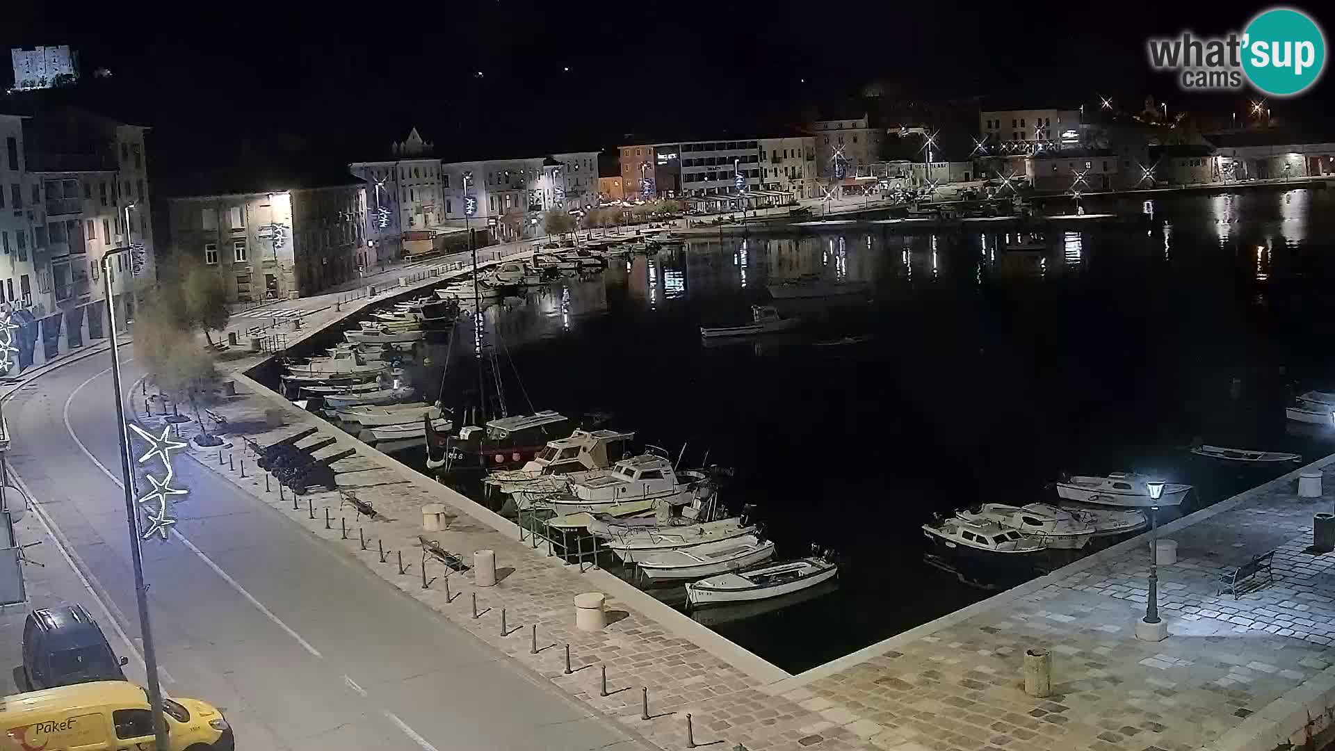 Webcam Senj – Panoramablick auf die Riva Senj