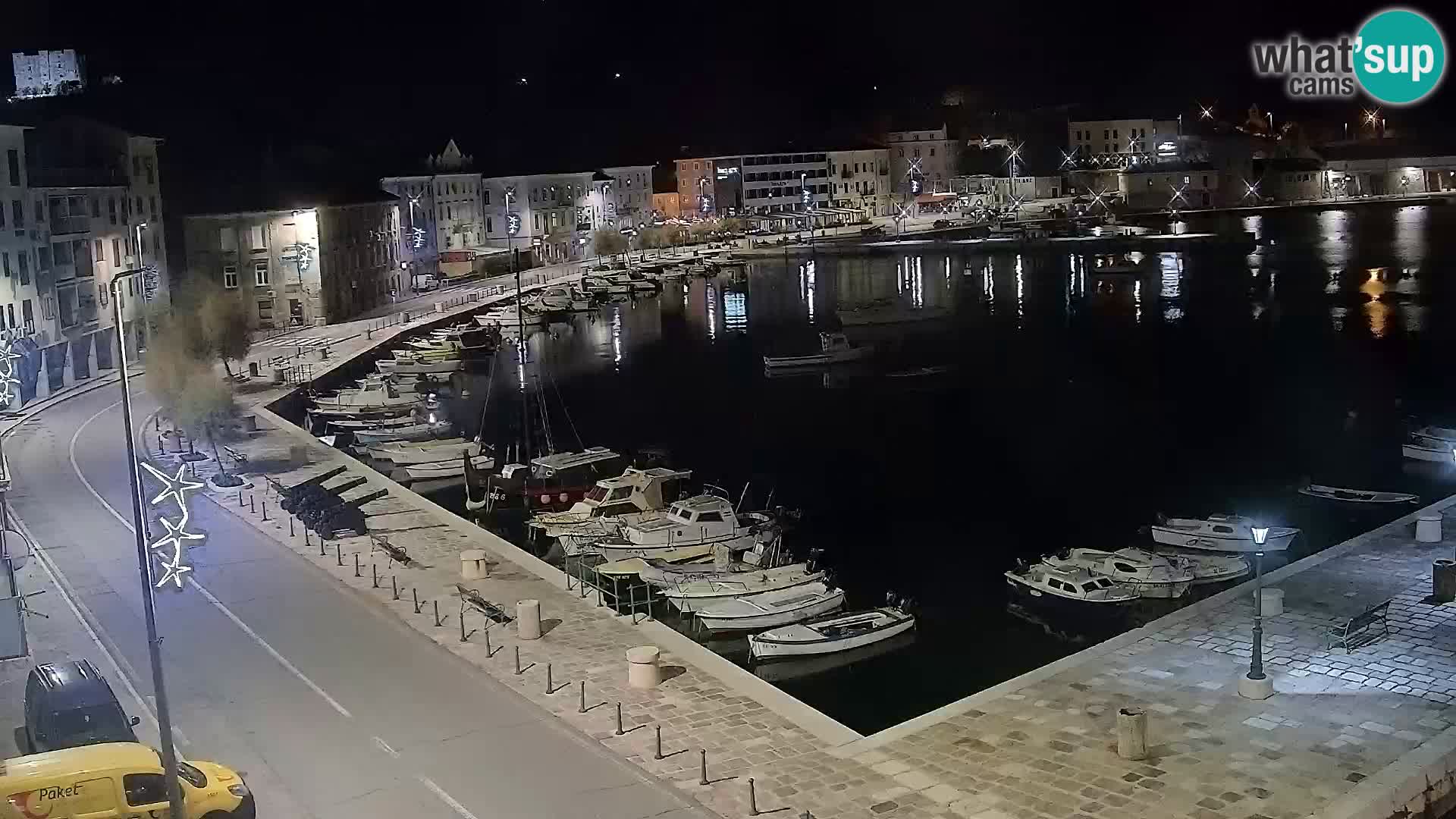 Livecam Senj – Vue panoramique de Senj riva