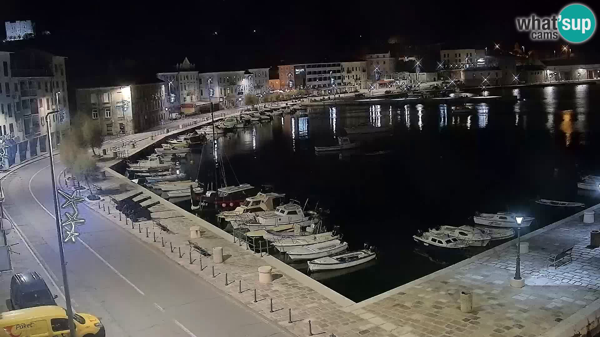Livecam Senj – Vue panoramique de Senj riva
