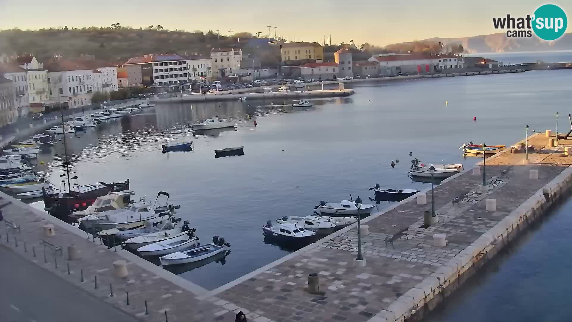 Livecam Senj – Vue panoramique de Senj riva