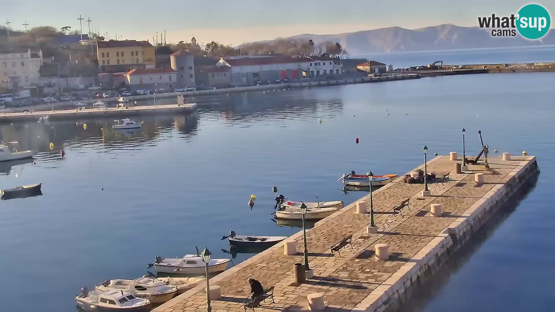 Livecam Senj – Vue panoramique de Senj riva