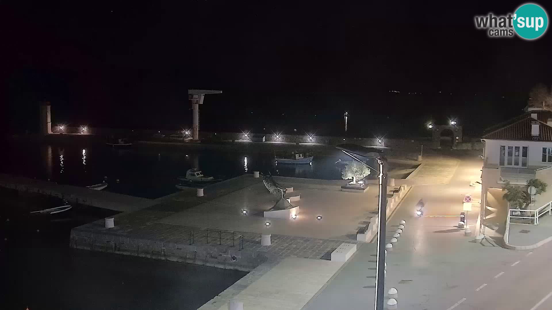 Webcam Senj – Panoramablick auf die Riva Senj