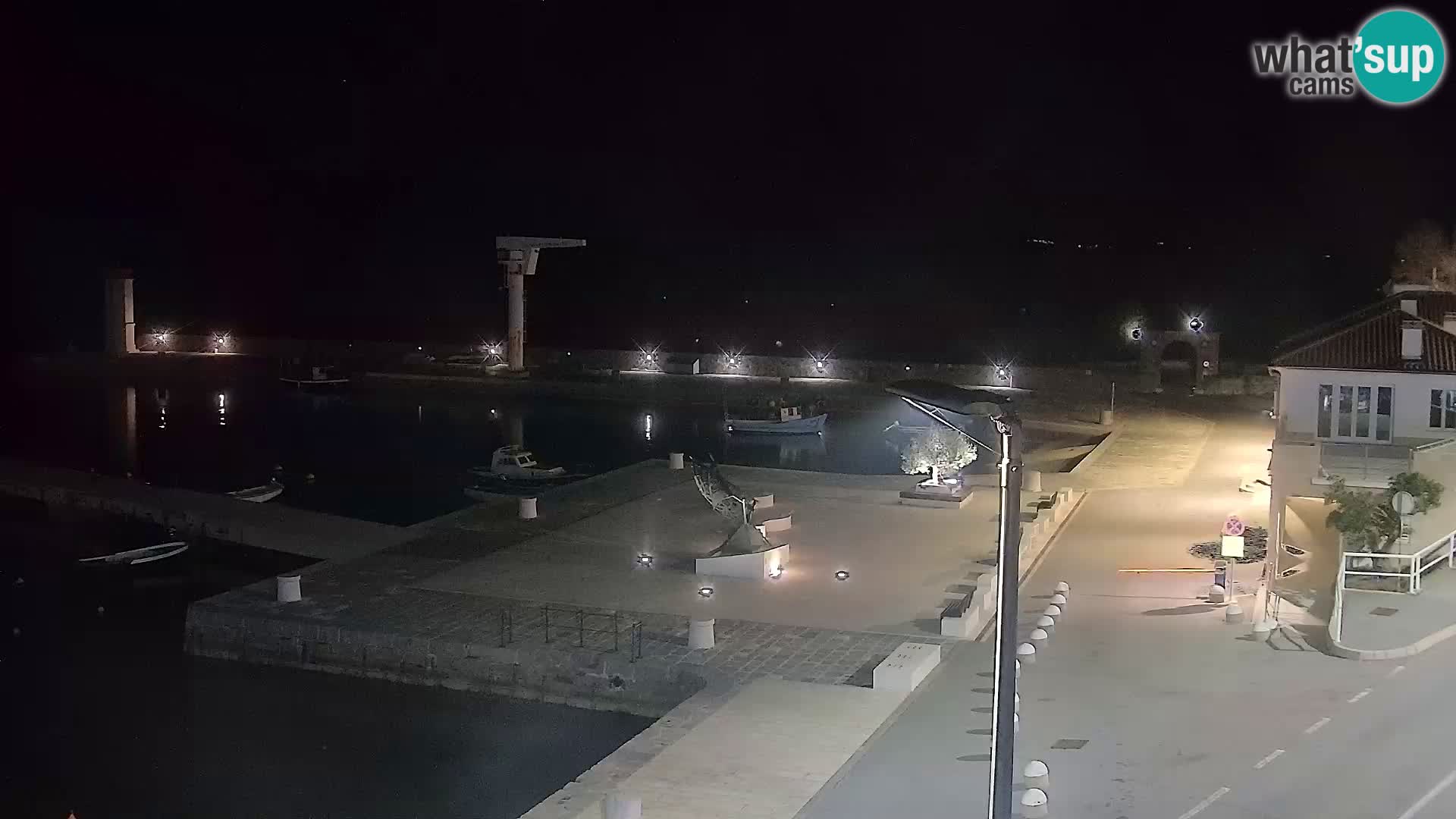 Livecam Senj – Vue panoramique de Senj riva