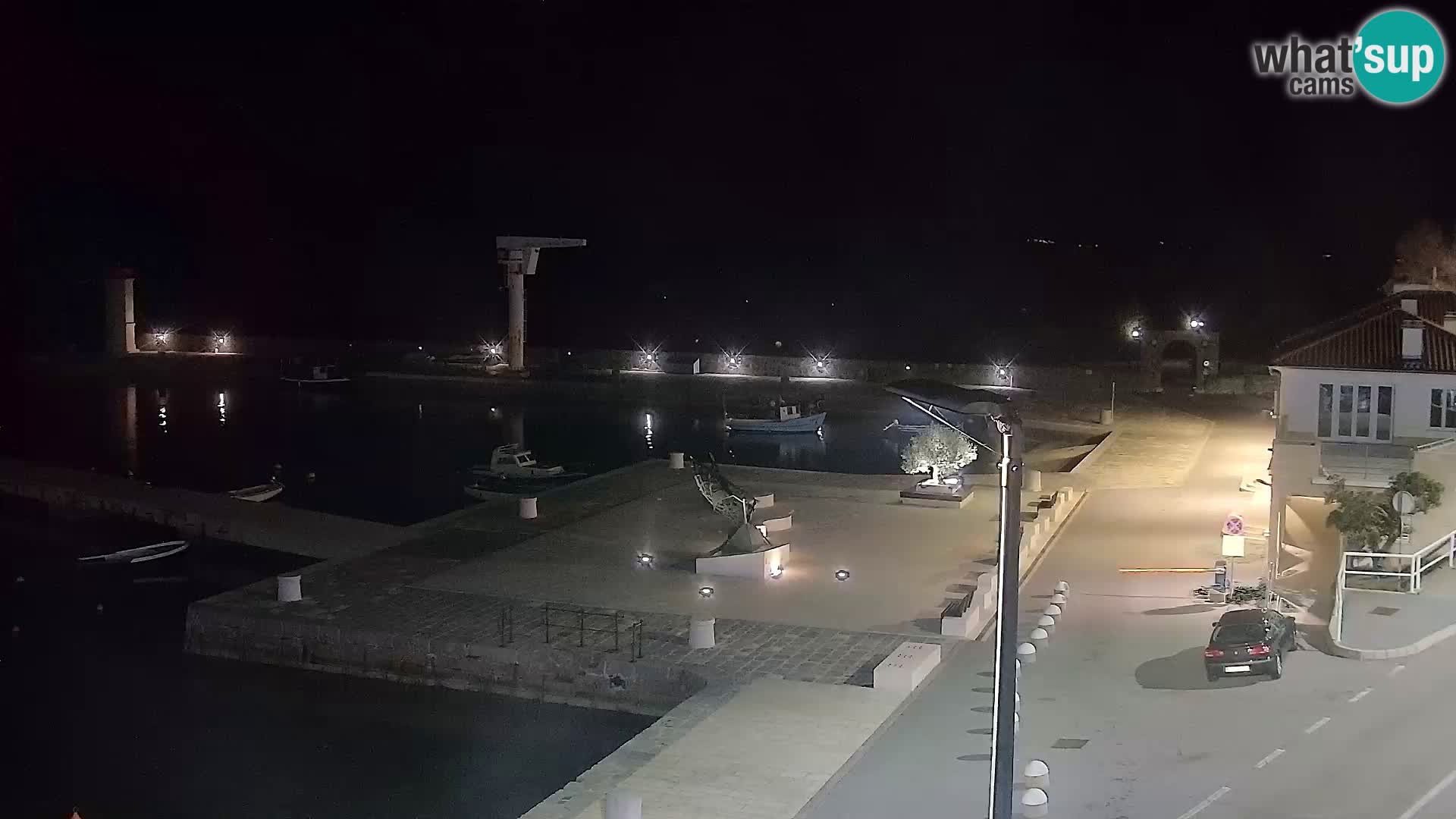 Livecam Senj – Vue panoramique de Senj riva