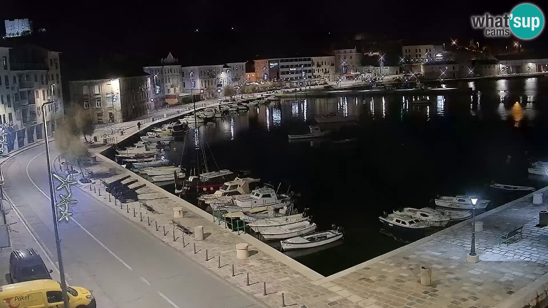 Webcam Senj – Panoramablick auf die Riva Senj