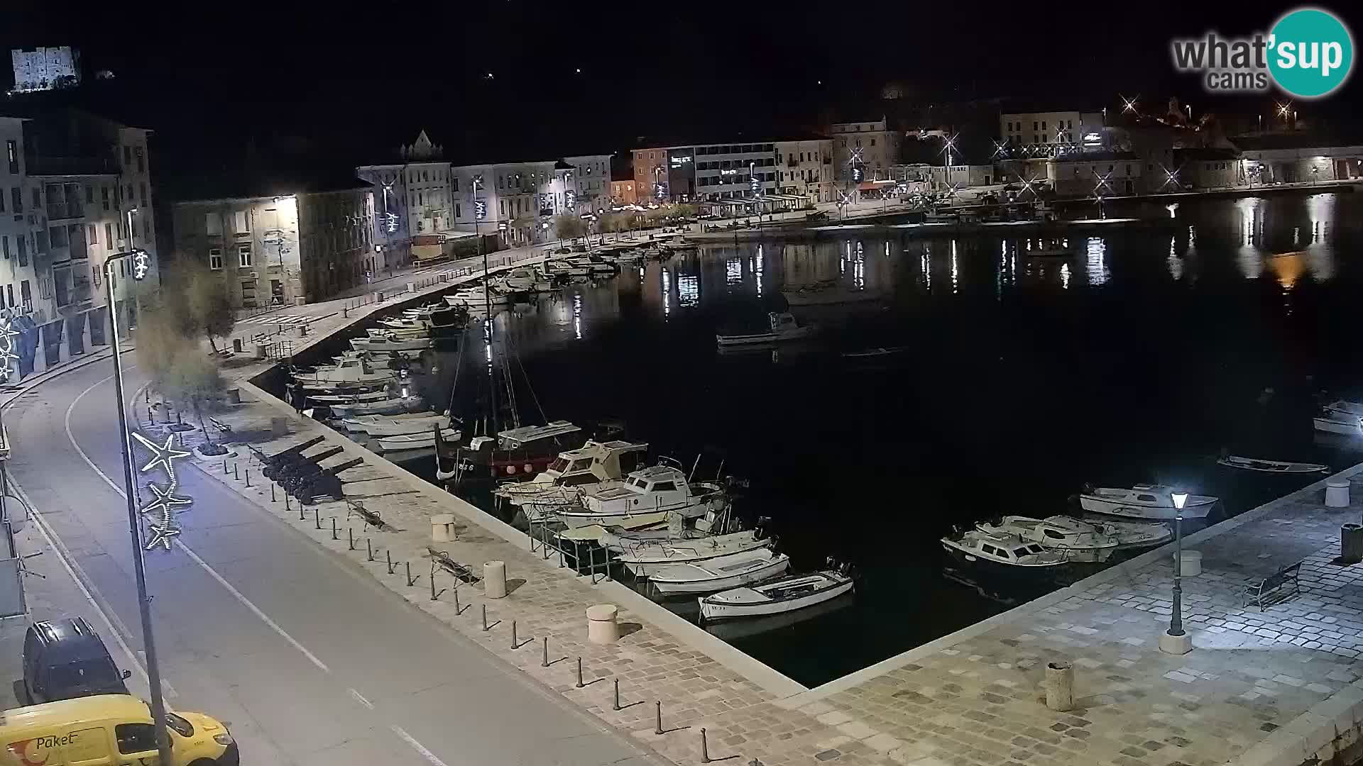 Livecam Senj – Vue panoramique de Senj riva