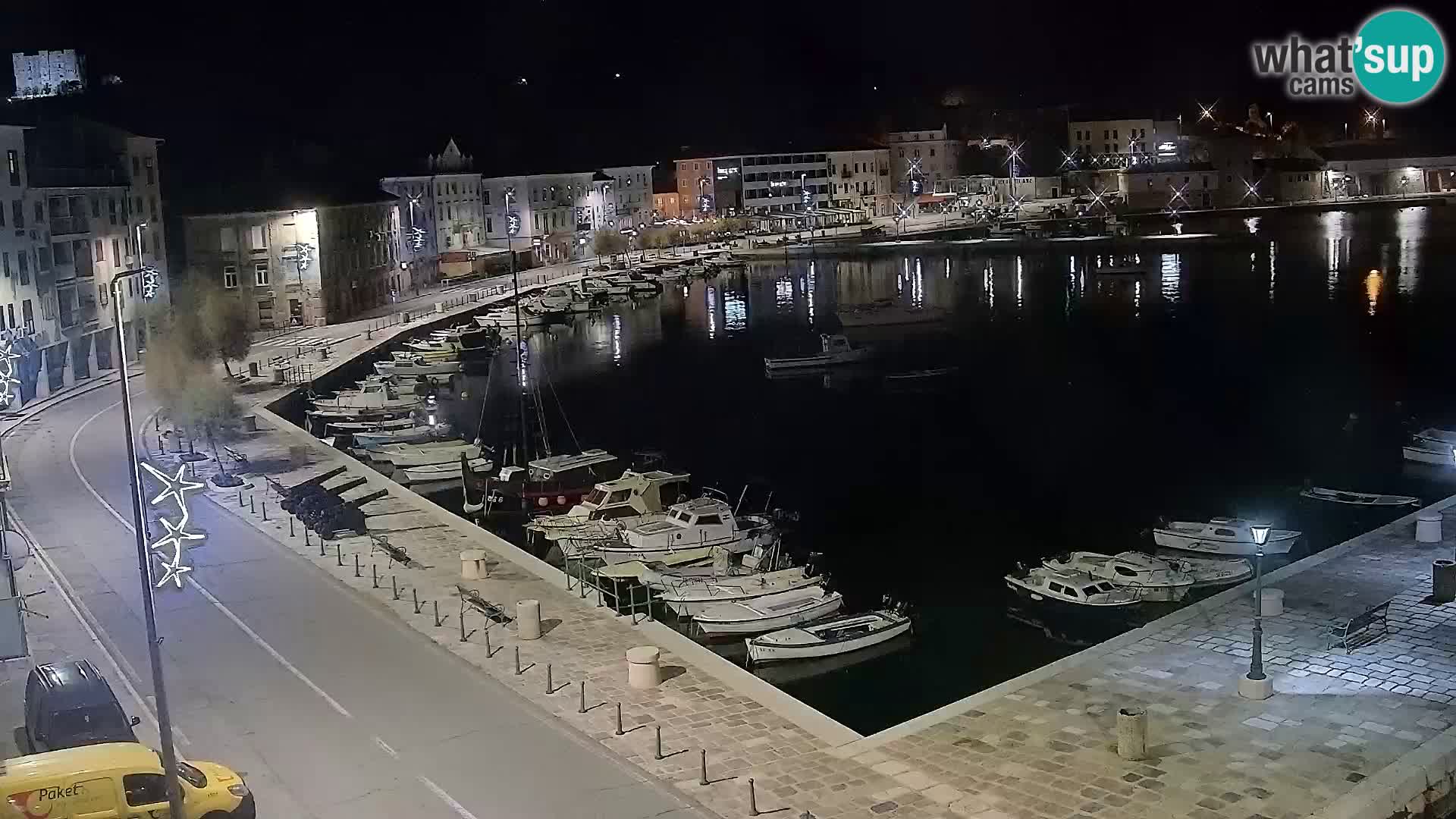 Webcam Senj – Panoramablick auf die Riva Senj