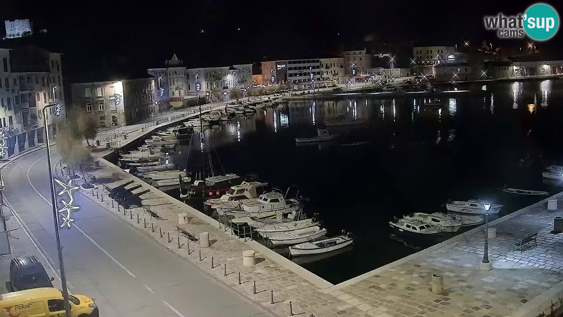 Livecam Senj – Vue panoramique de Senj riva