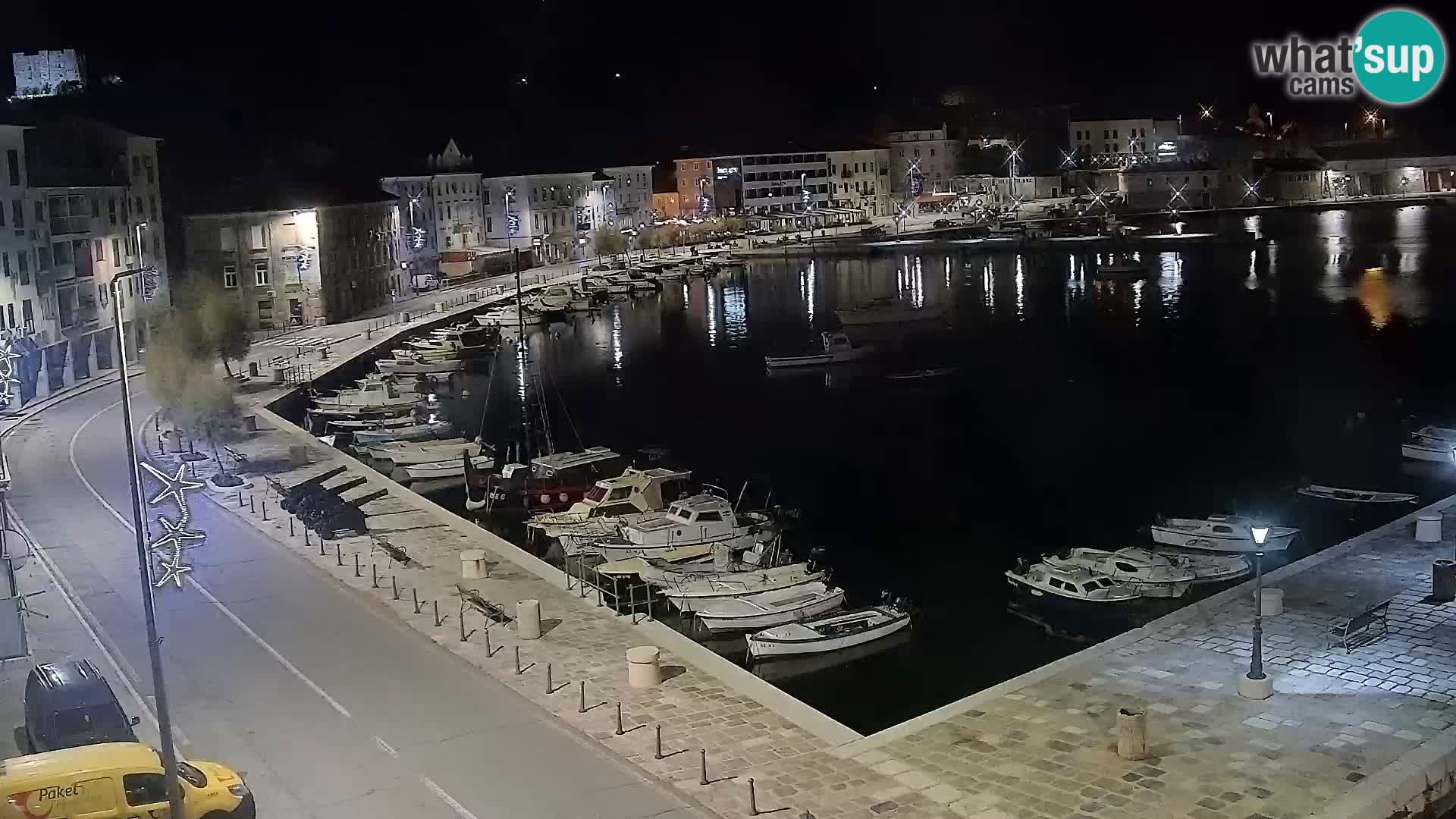 Livecam Senj – Vue panoramique de Senj riva