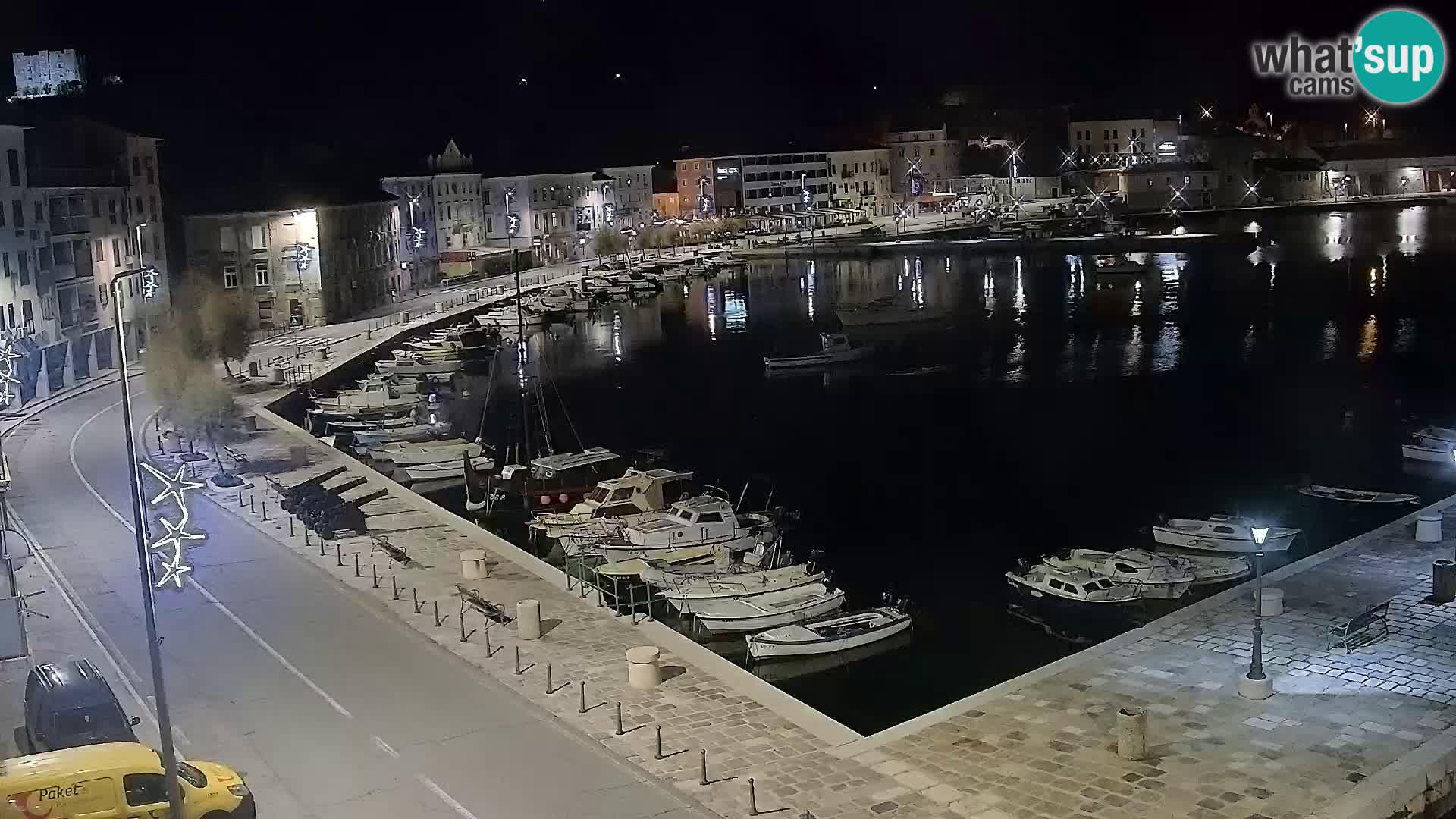 Webcam Senj – Panoramablick auf die Riva Senj
