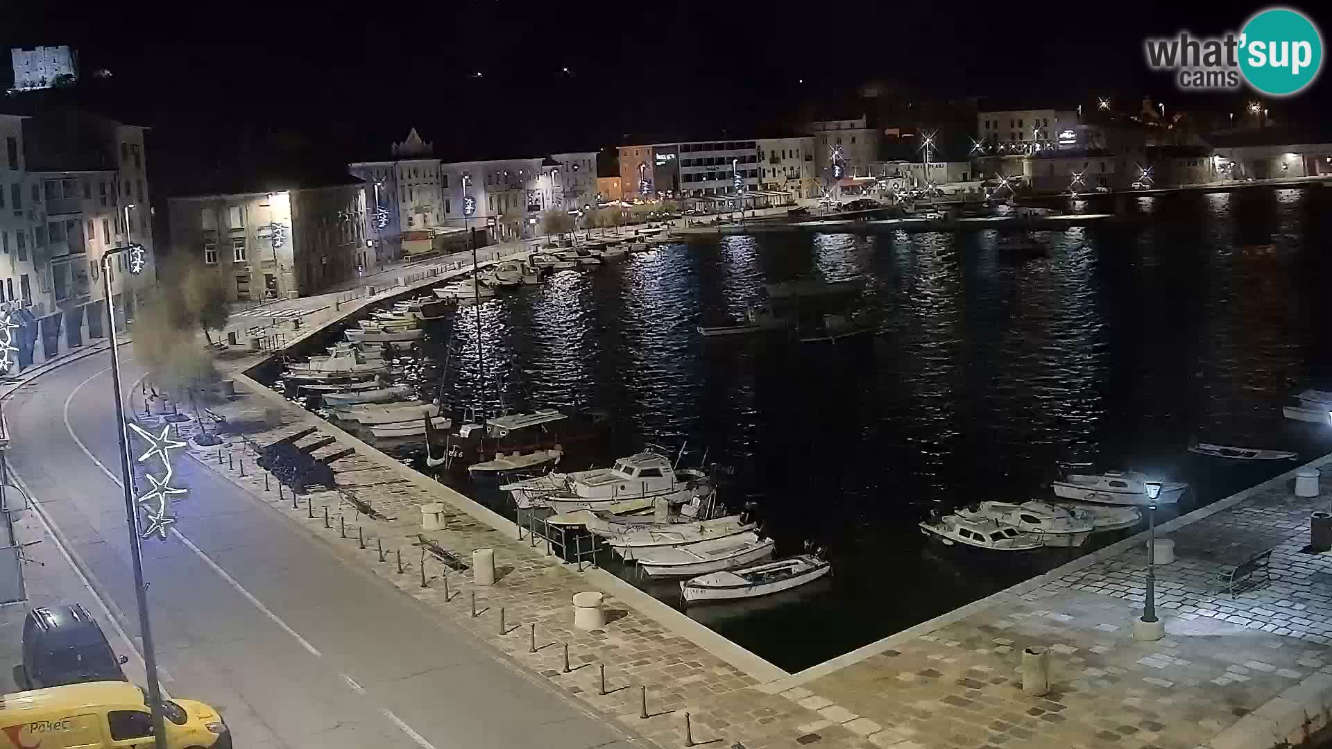 Livecam Senj – Vue panoramique de Senj riva