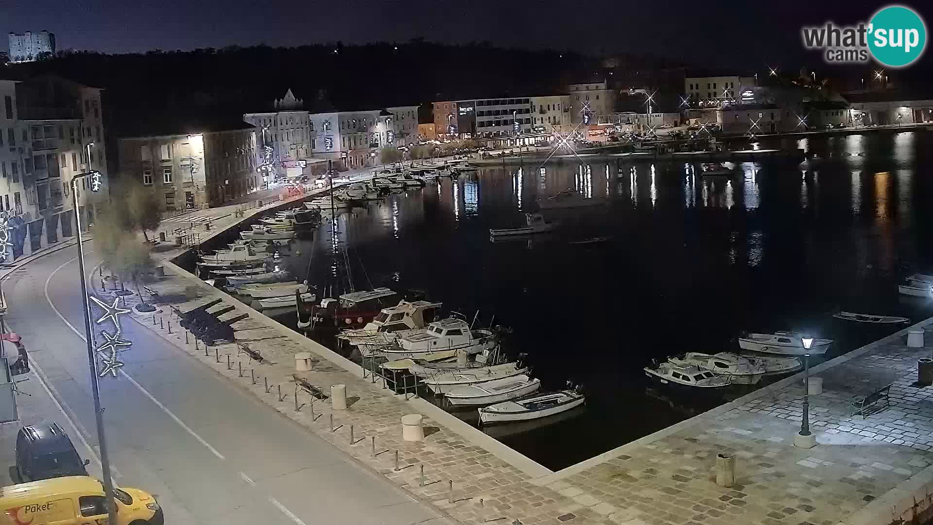Webcam Senj – Panoramablick auf die Riva Senj