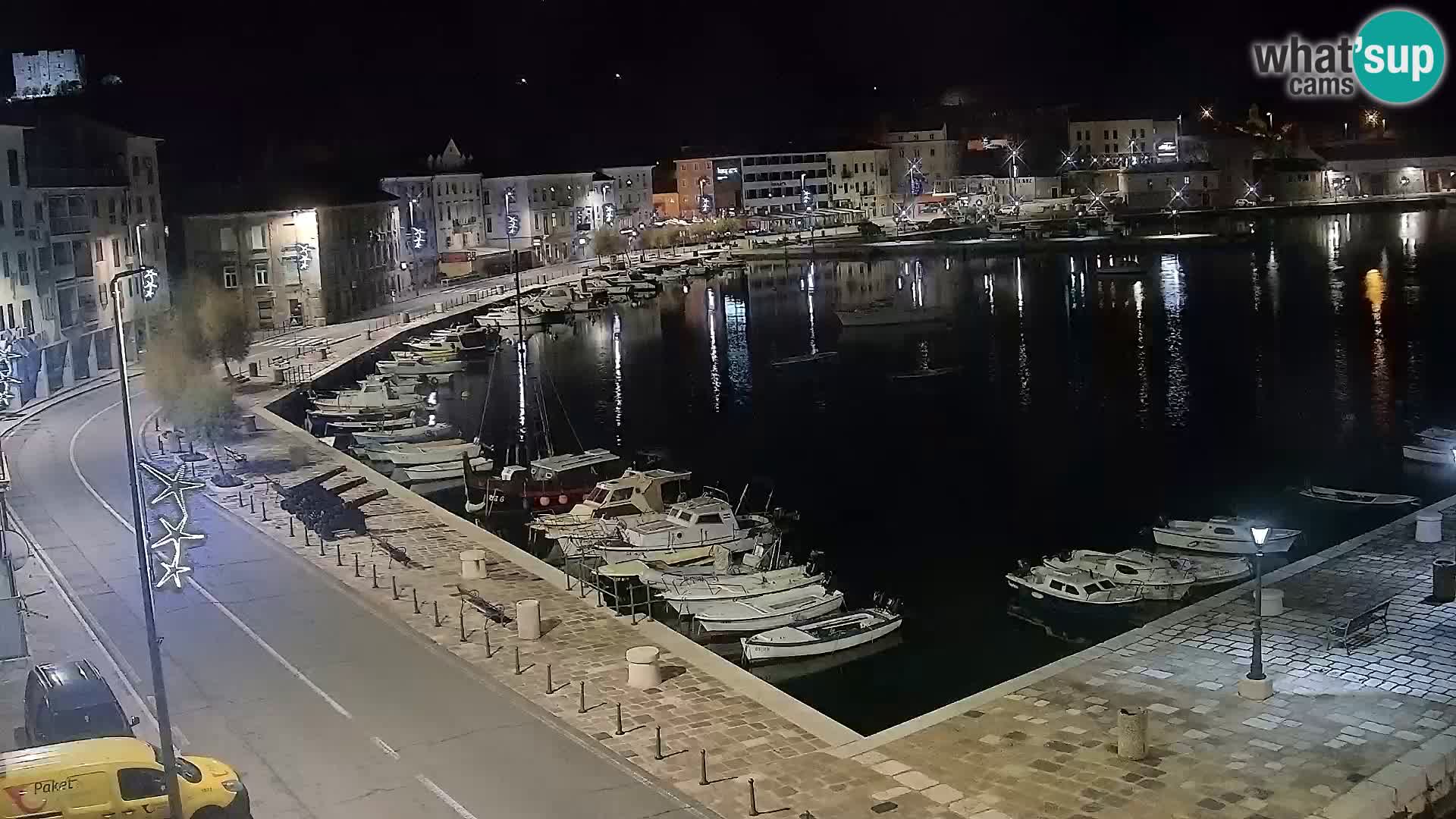 Webcam Senj – Panoramablick auf die Riva Senj