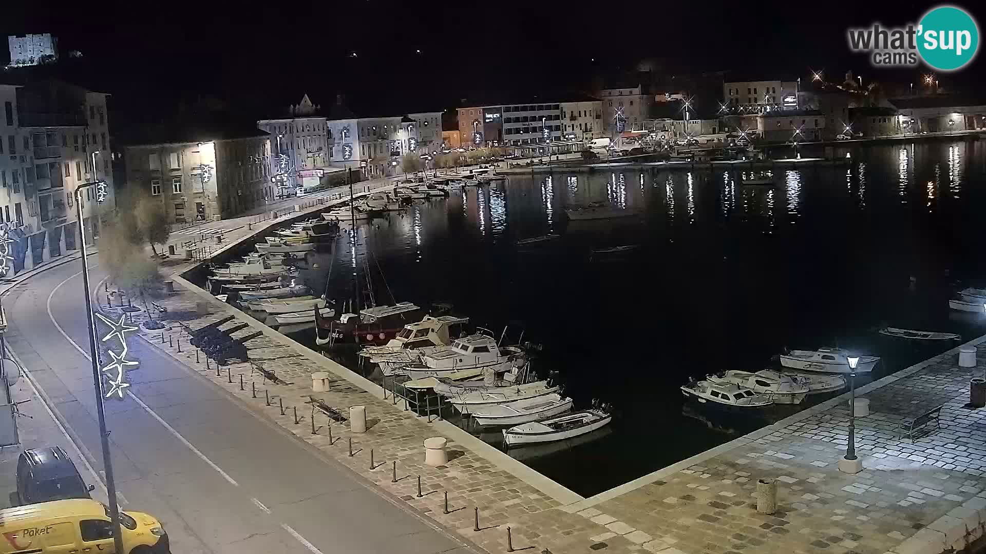 Livecam Senj – Vue panoramique de Senj riva