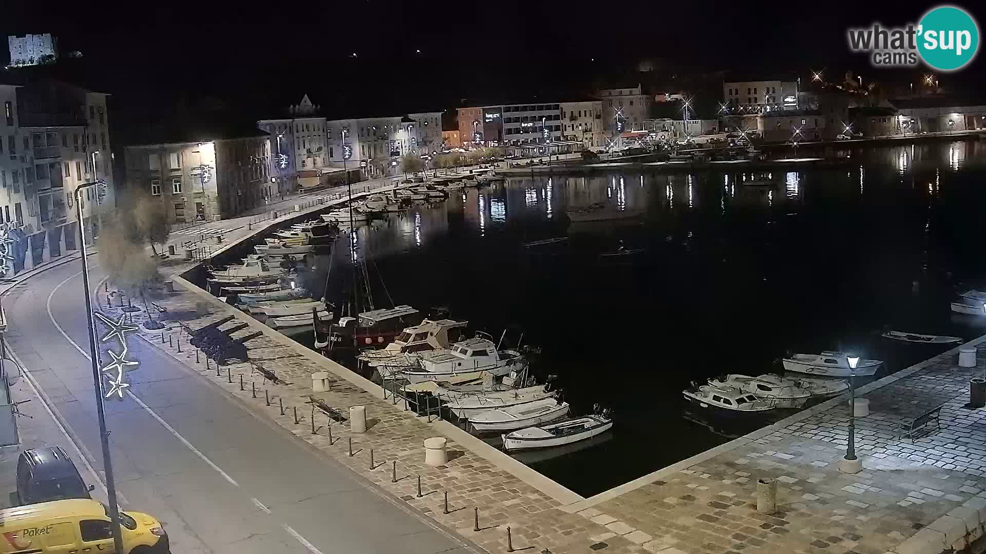 Livecam Senj – Vue panoramique de Senj riva