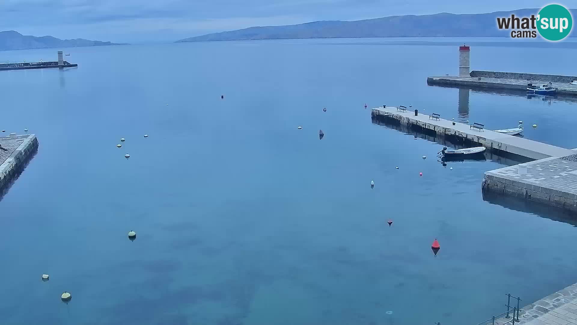 Livecam Senj – Vue panoramique de Senj riva