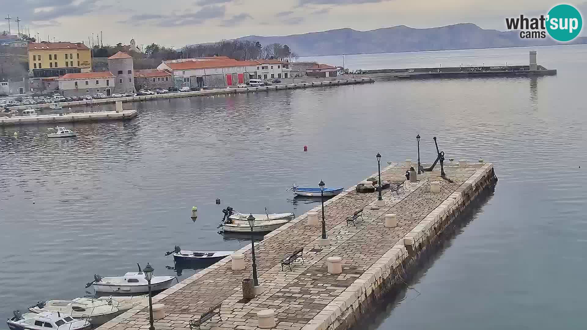 Webcam Senj – Panoramablick auf die Riva Senj