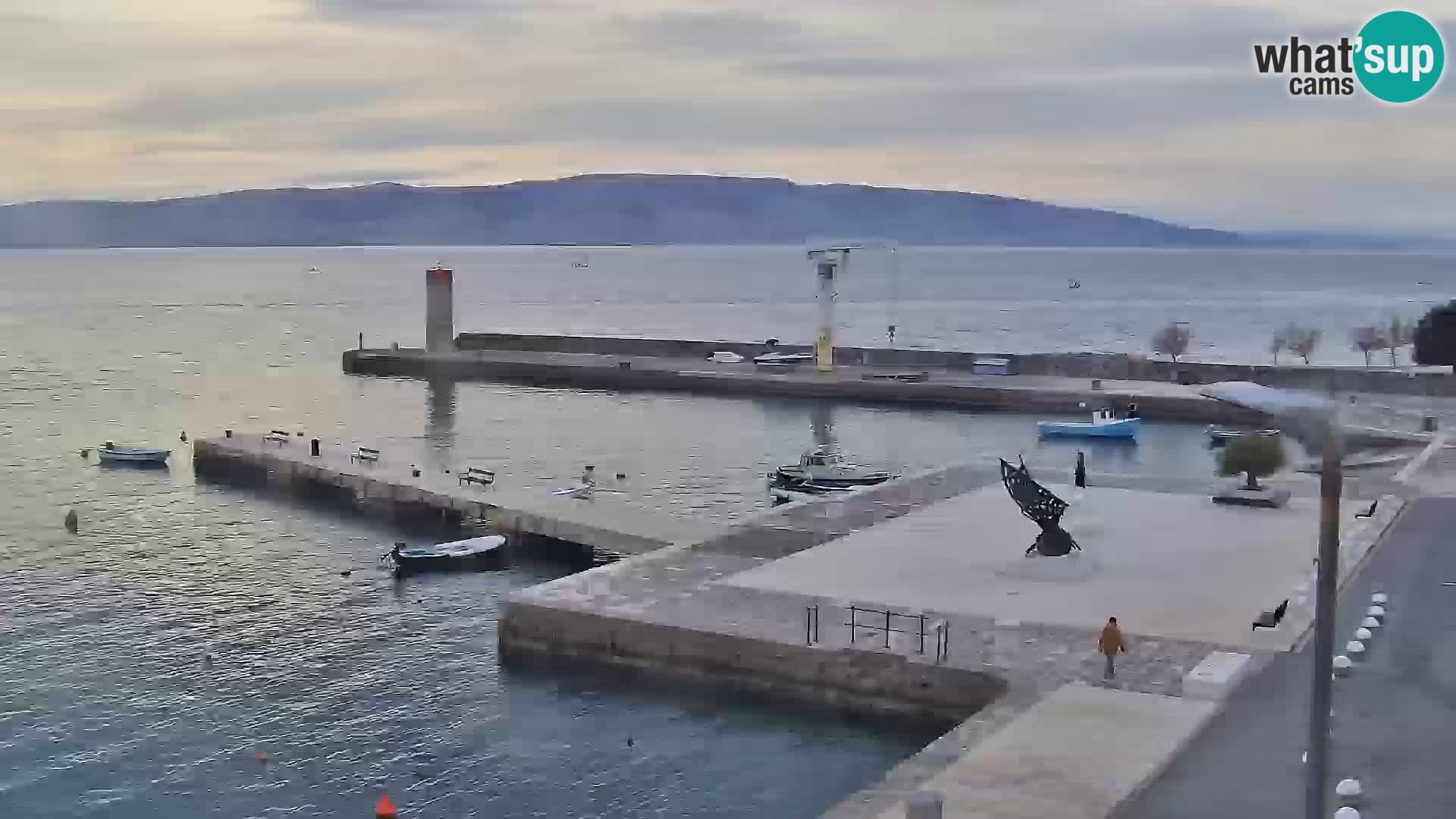 Webcam Senj – Panoramablick auf die Riva Senj