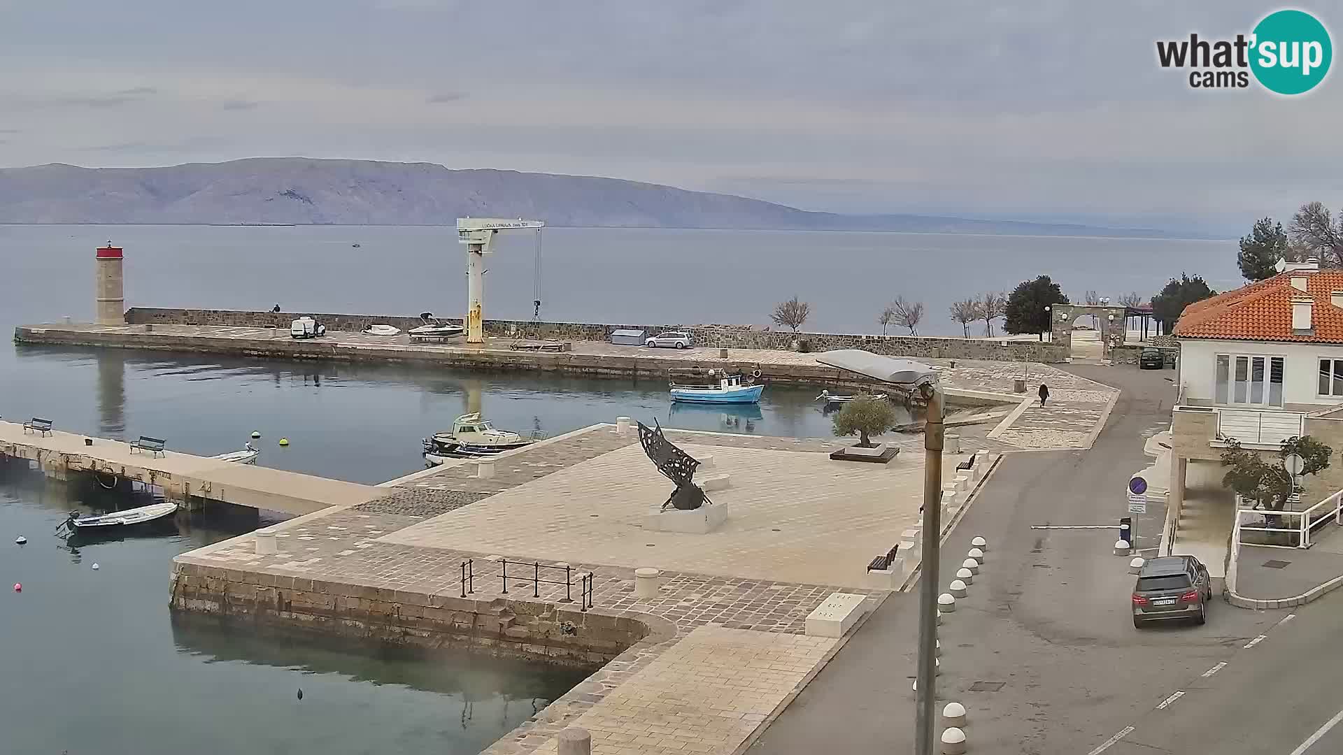 Livecam Senj – Vue panoramique de Senj riva
